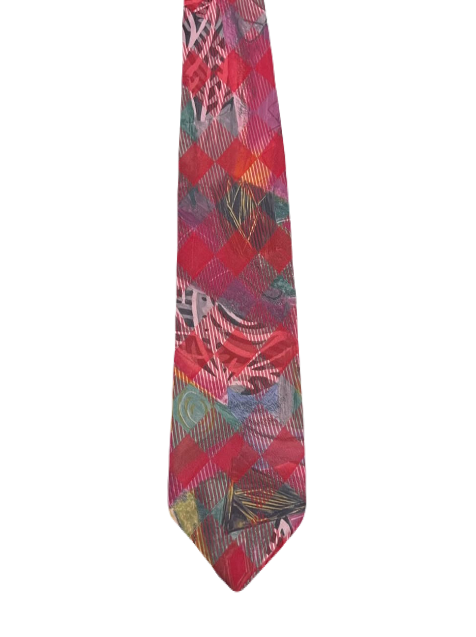 Jose Piscador Pink Abstract Tie