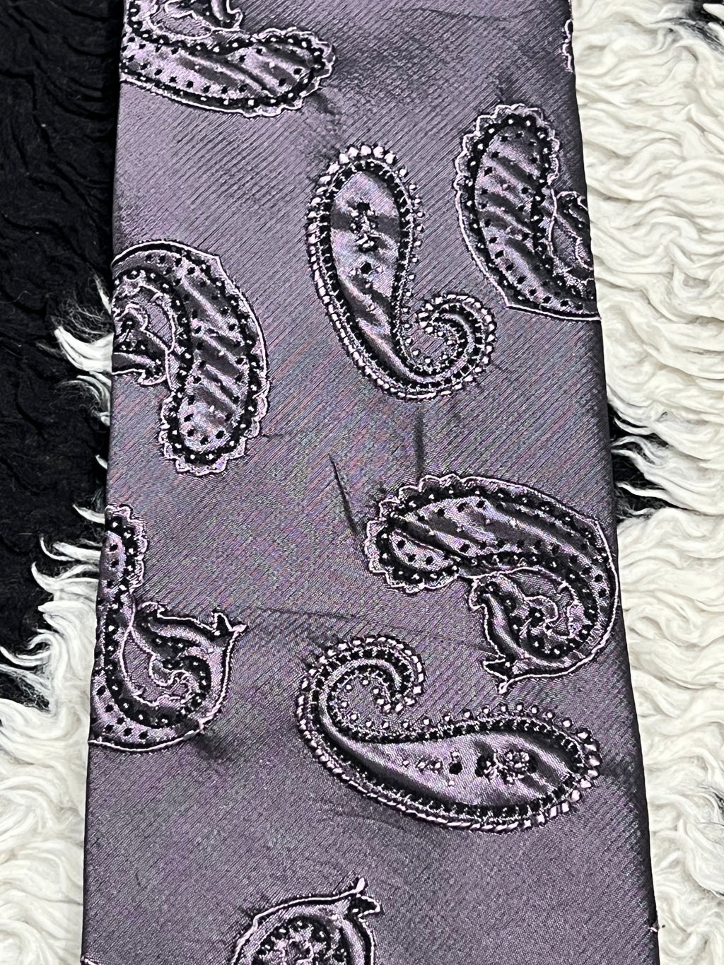 Micheals Purple Paisley Tie