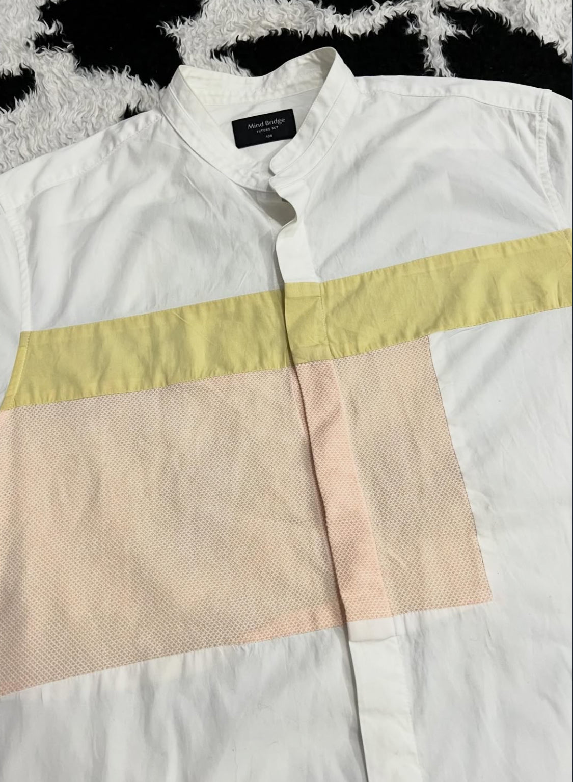 Mind Bridge White Patchwork Buttonup