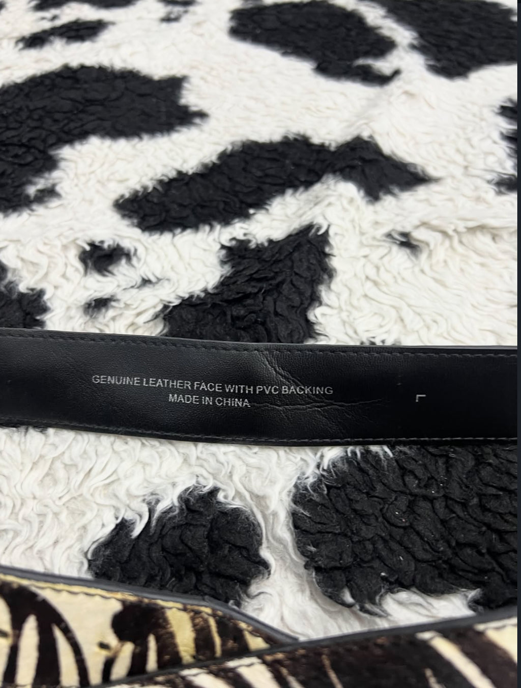 Zebra Skin Belt