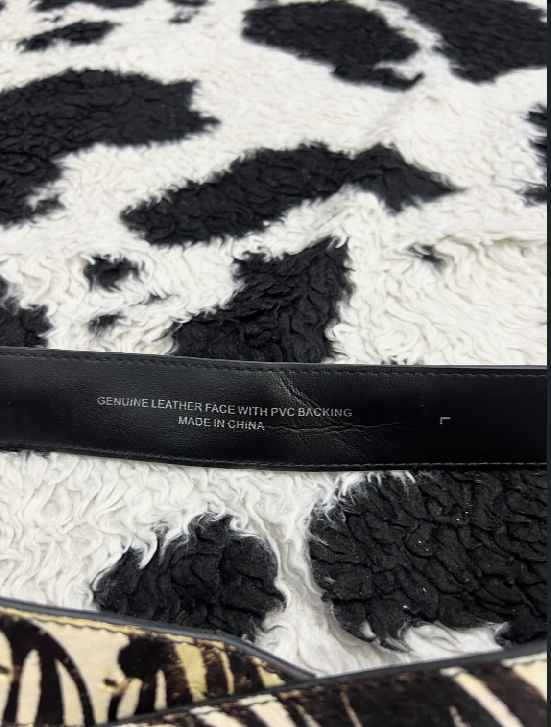 Zebra Skin Belt