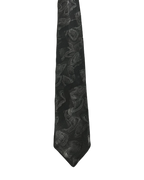 Ketch Black Embroidered Narrow Tie