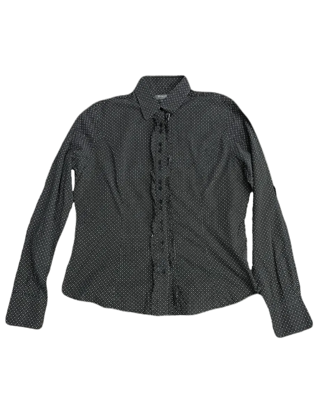 TM Lewins Black Dotted Women's Buttonup