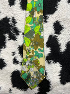 Green Floral Tie
