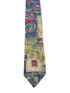 Italian Town Scenery Painting Tie