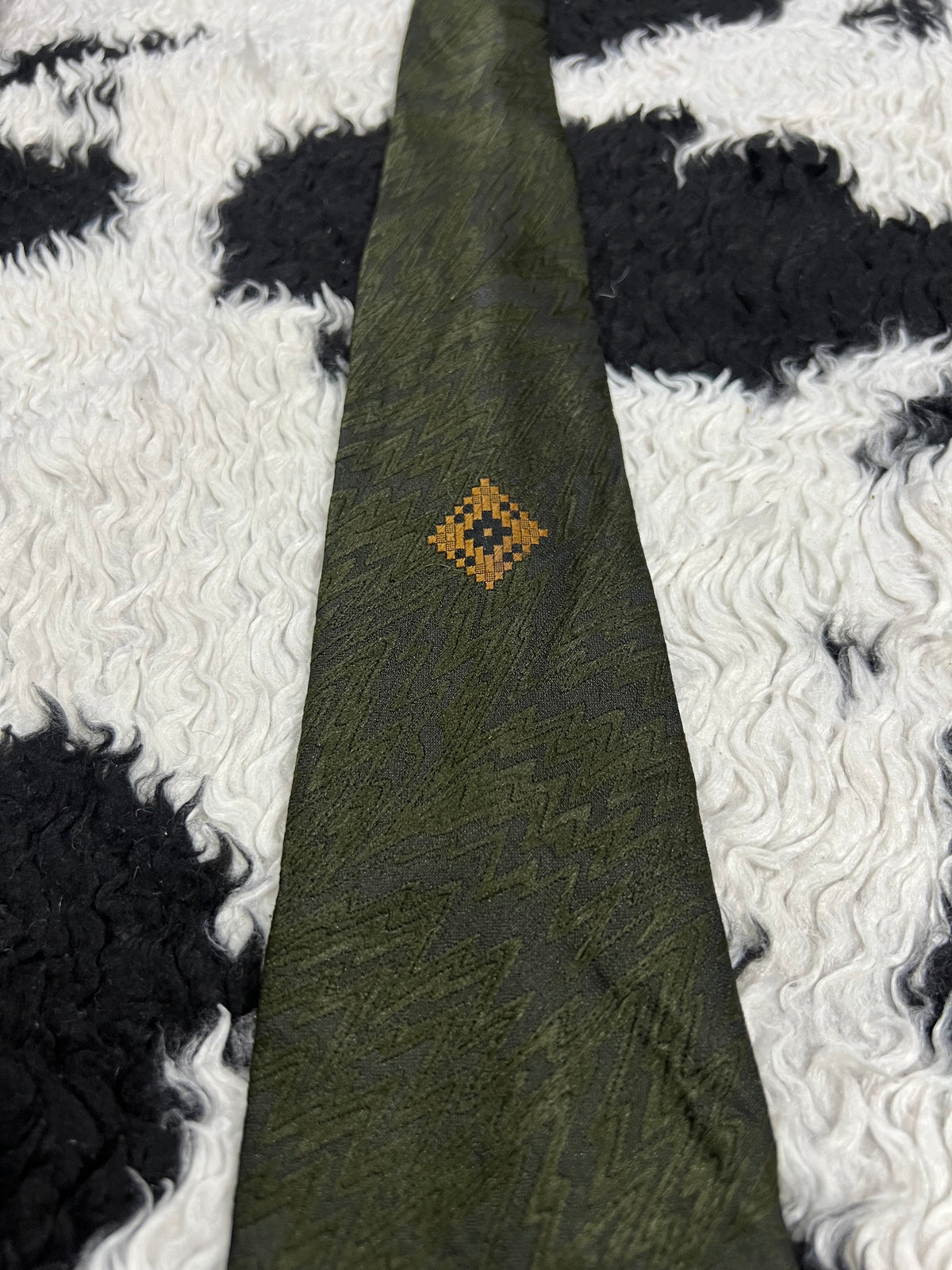 St. Micheal Geometric Green Tie