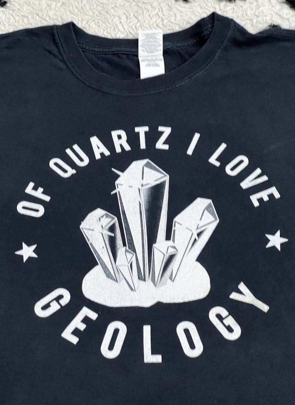 "I love Geology of Quartz" Crystals Tee (Large)