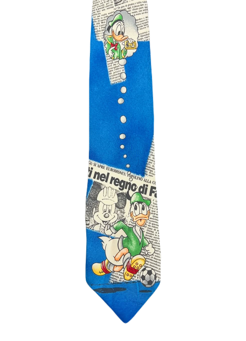 Vintage Mickey Mouse & Donald Duck Newspaper Tie