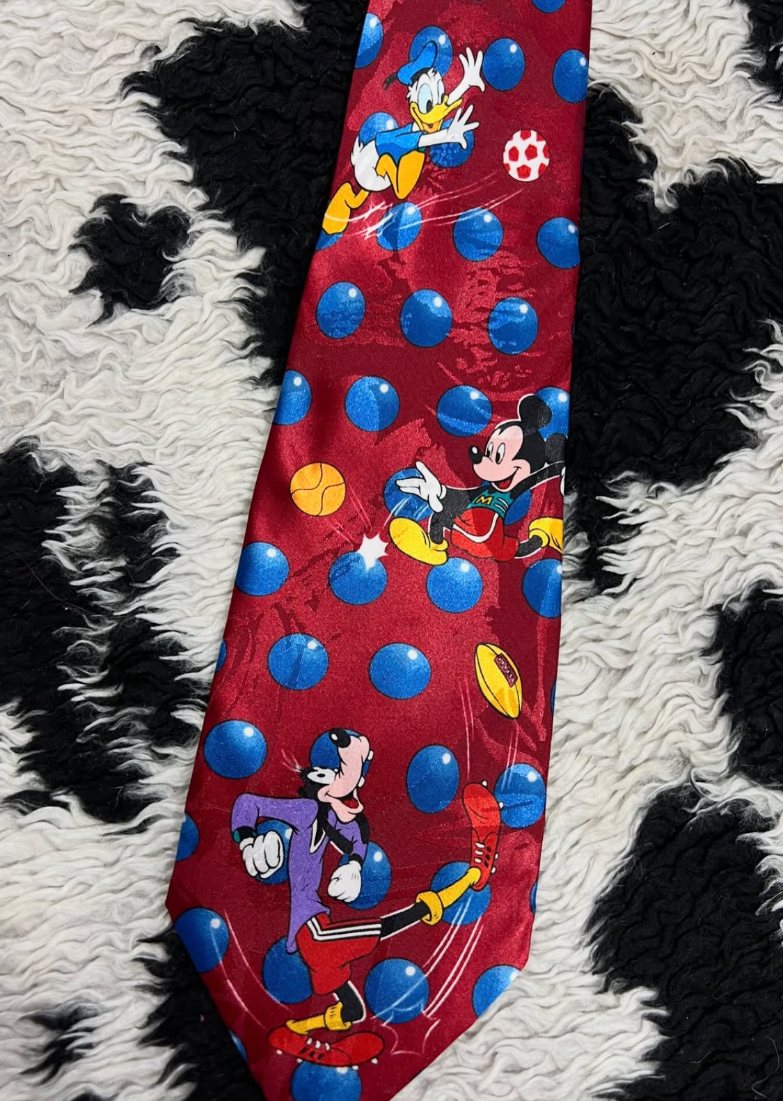 Mickey Mouse & Friends Playing Football Tie