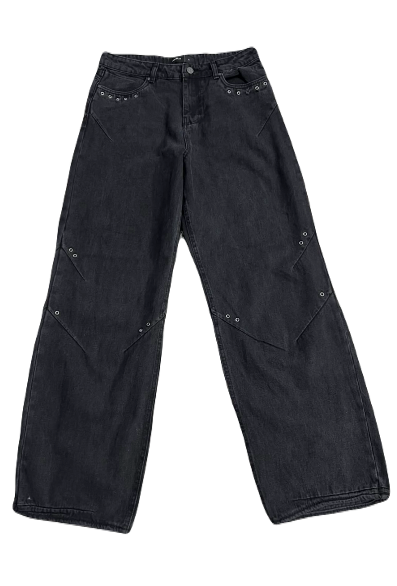 Favela Black Studded Denims (Waist 34)