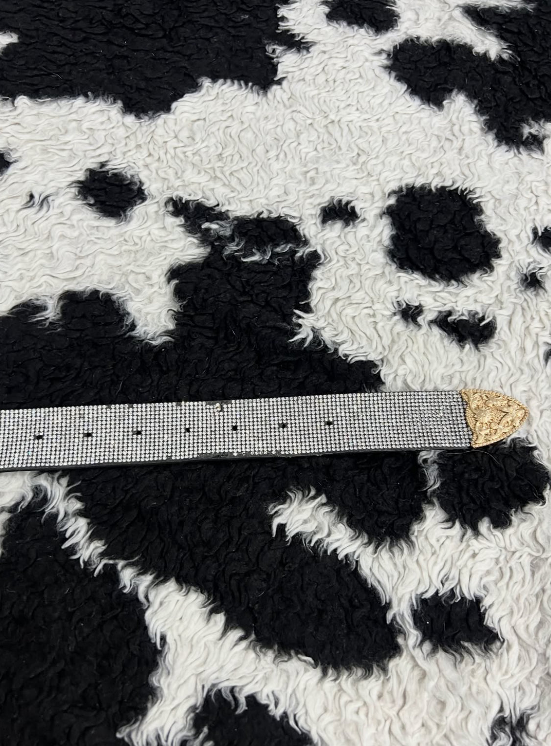 Golden Buckle Rhinestones Belt