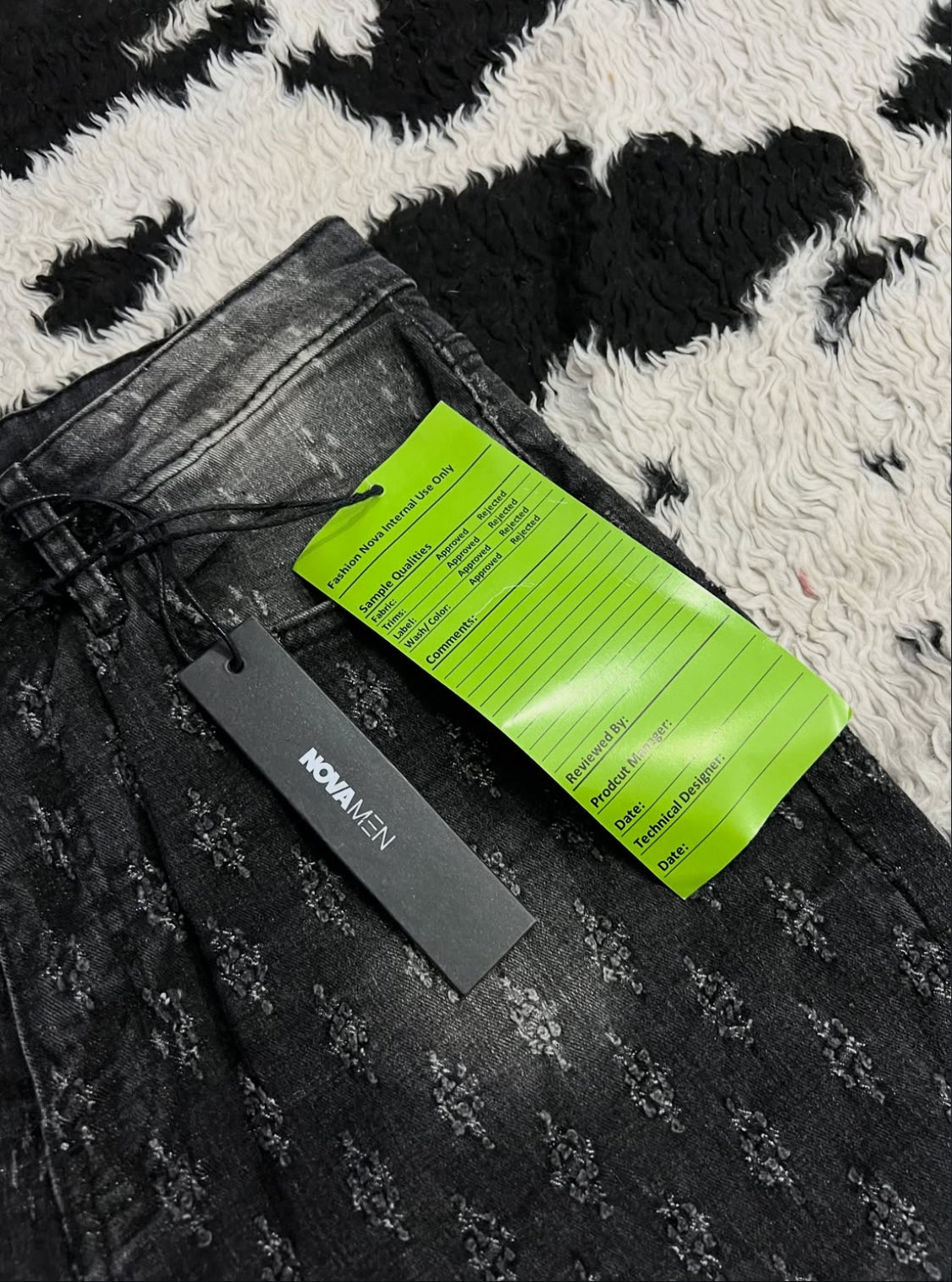NovaMen Black-Washed Flared Denims (Waist 32)