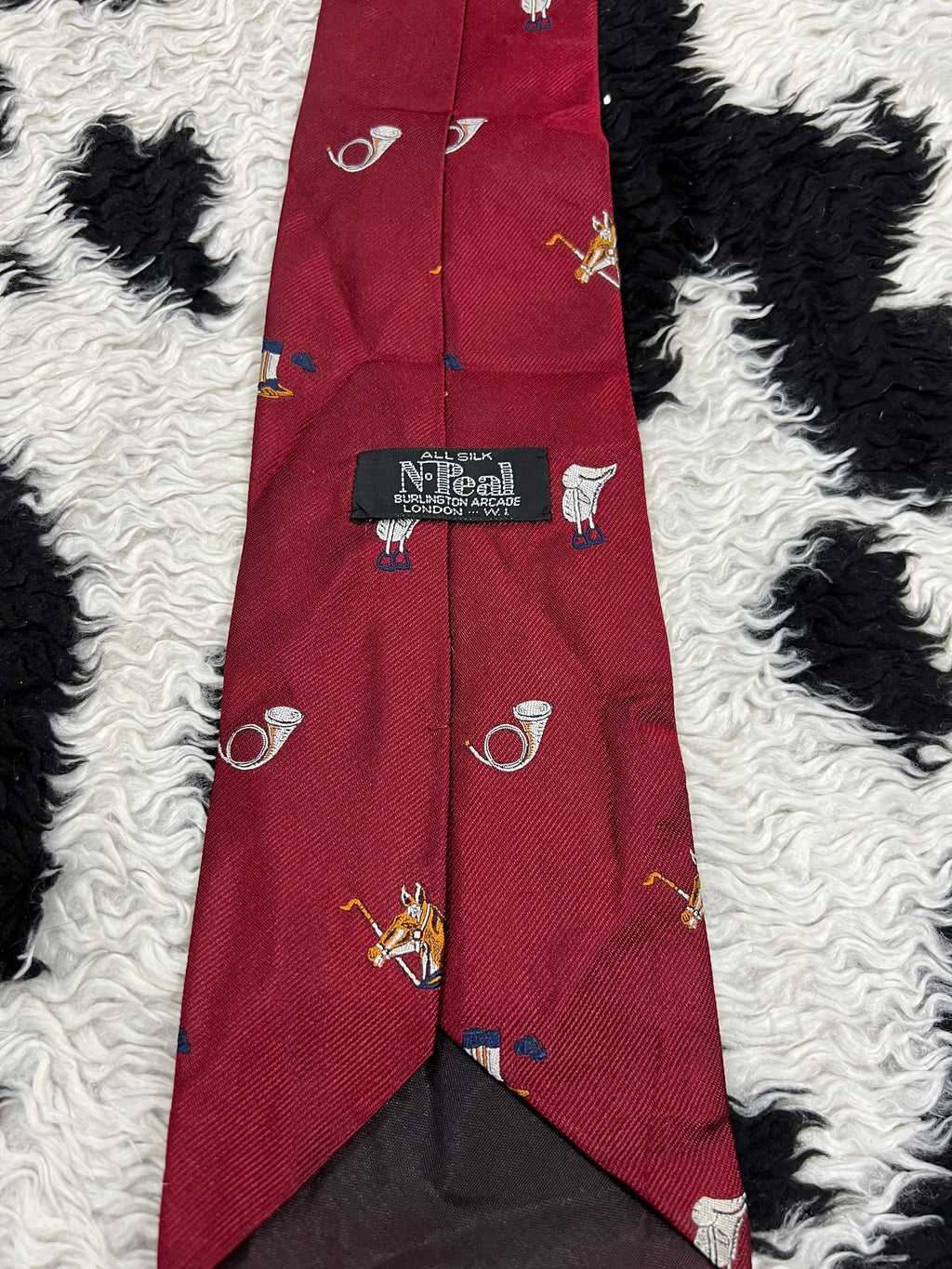 Equestrian Embroidered Tie