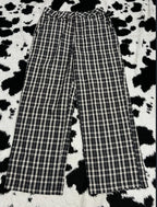Checkered Baggy Black Pants (Waist 32)