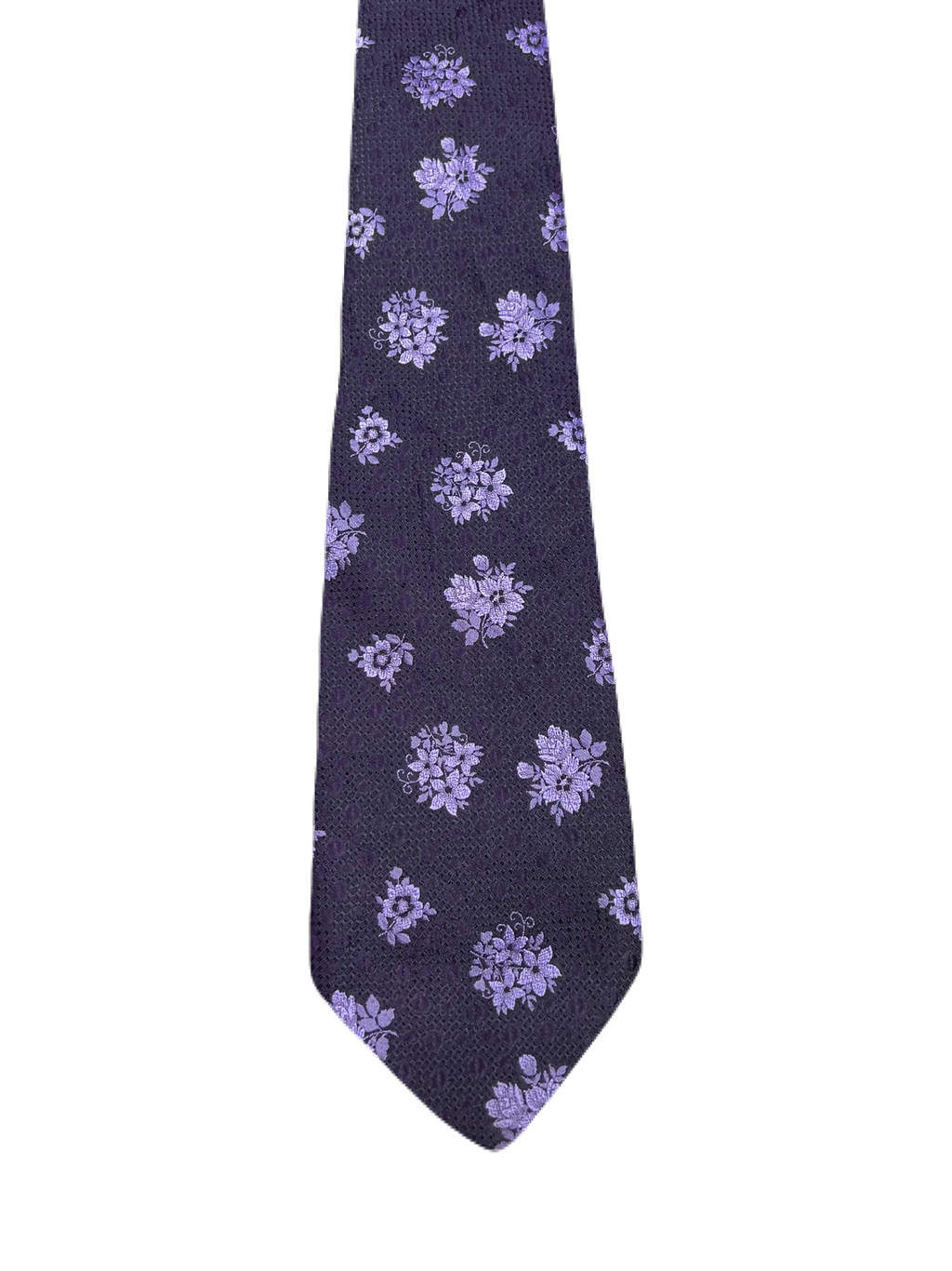 Purple Floral Embroidered Tie