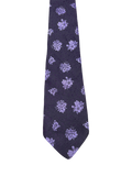 Purple Floral Embroidered Tie