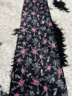 BRICE Black Floral Tie