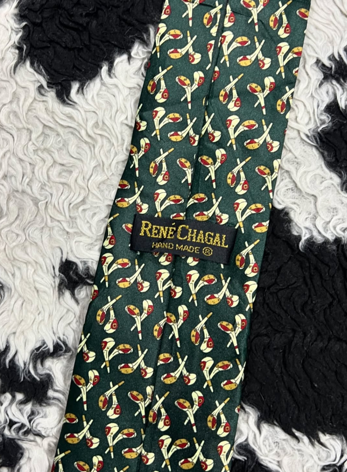 Vintage Rene Chagal Golf Clubs Tie