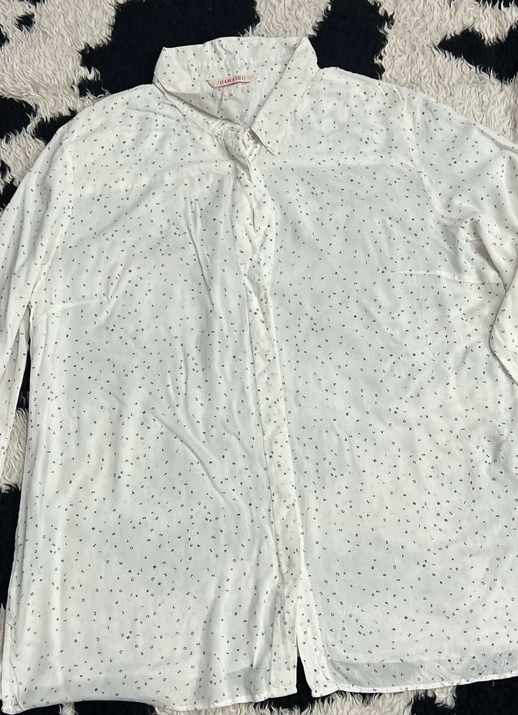 Letters Printed Buttonup