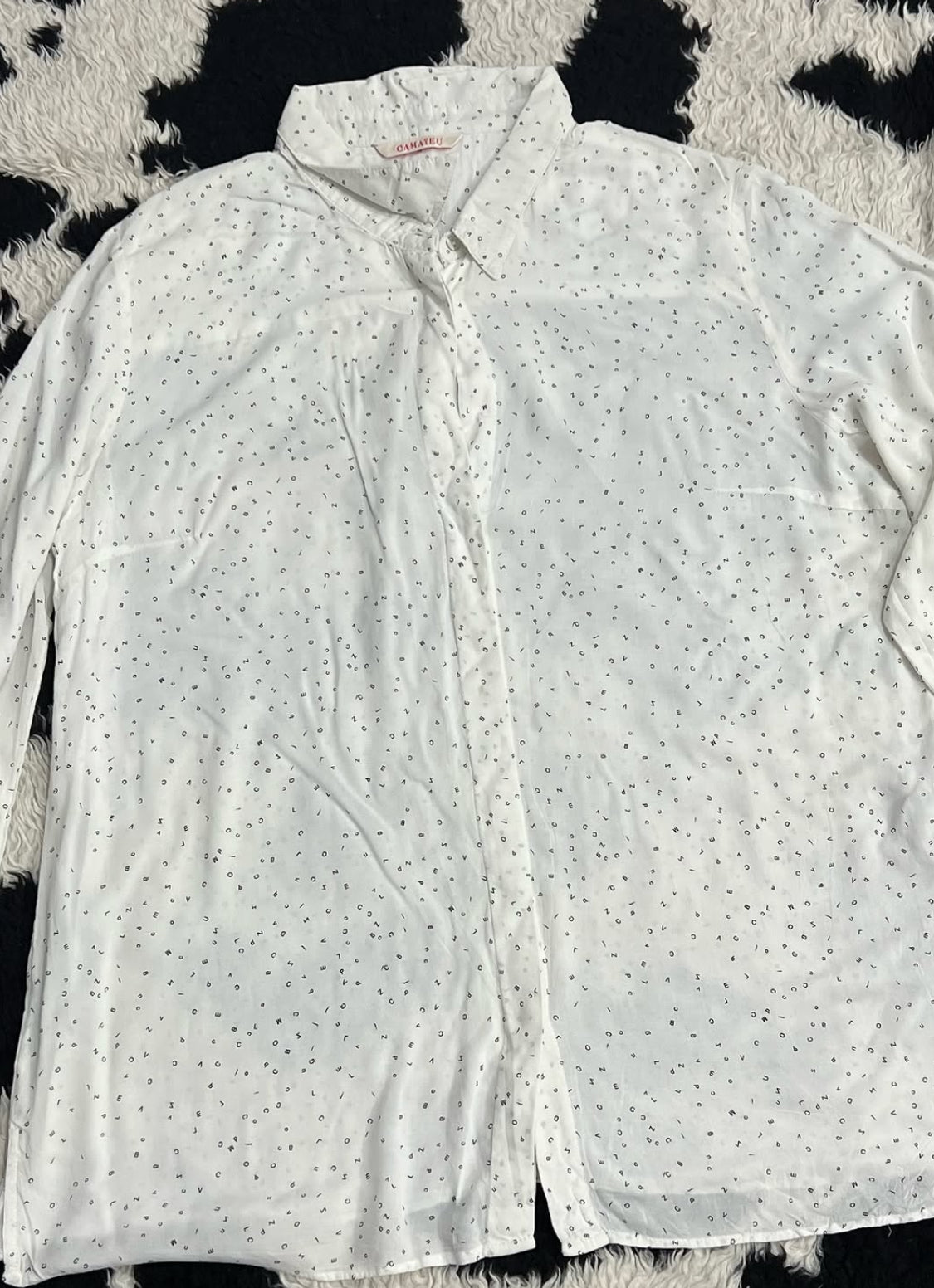 Letters Printed Buttonup