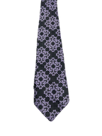 St. Micheal Black & Purple Embroidered Tie