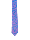 Pink & Blue Paisley Narrow Tie