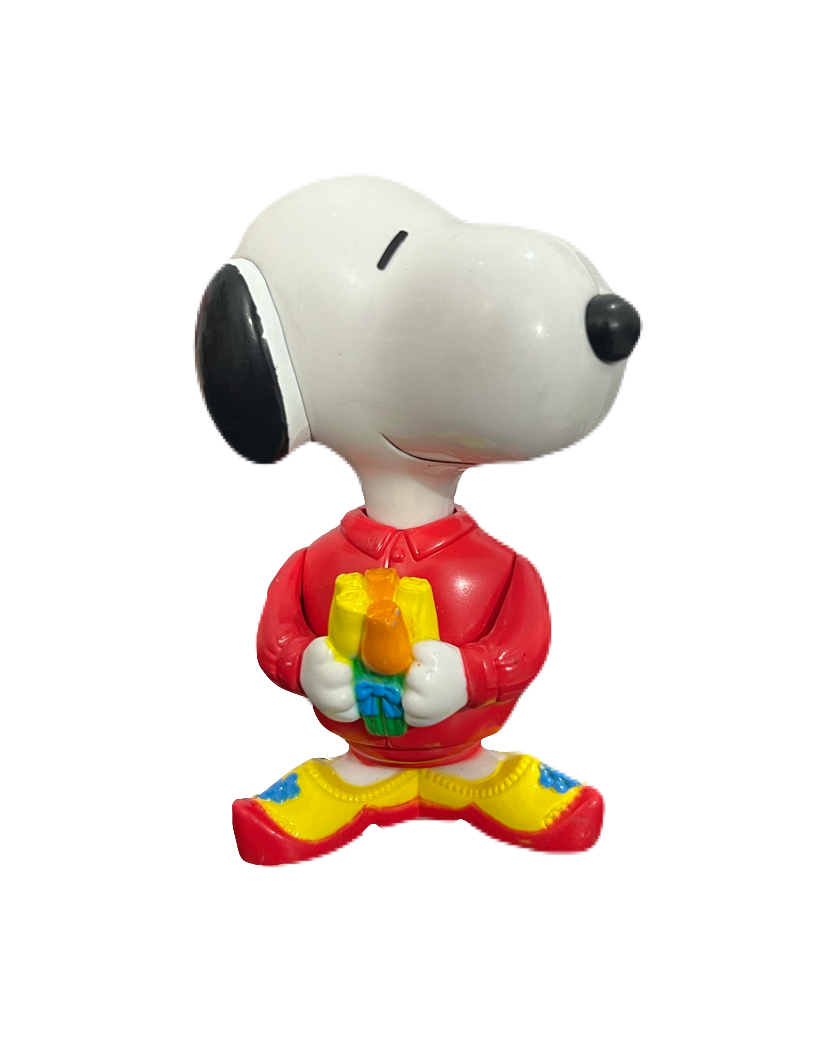 Vintage 1999 Holland Snoopy holding Tulips Figurine