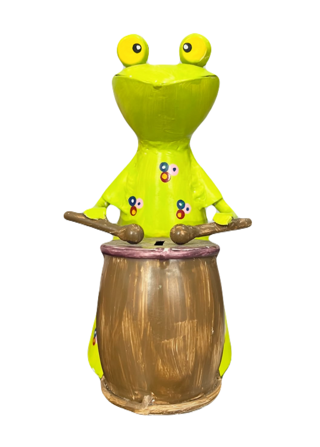 Metal Frog Drummer Coin Collector