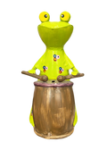 Metal Frog Drummer Coin Collector