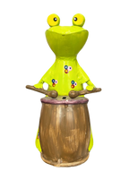 Metal Frog Drummer Coin Collector