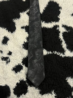 Ketch Black Embroidered Narrow Tie