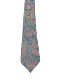 Cavendish Embroidered Blue & Orange Paisley Tie