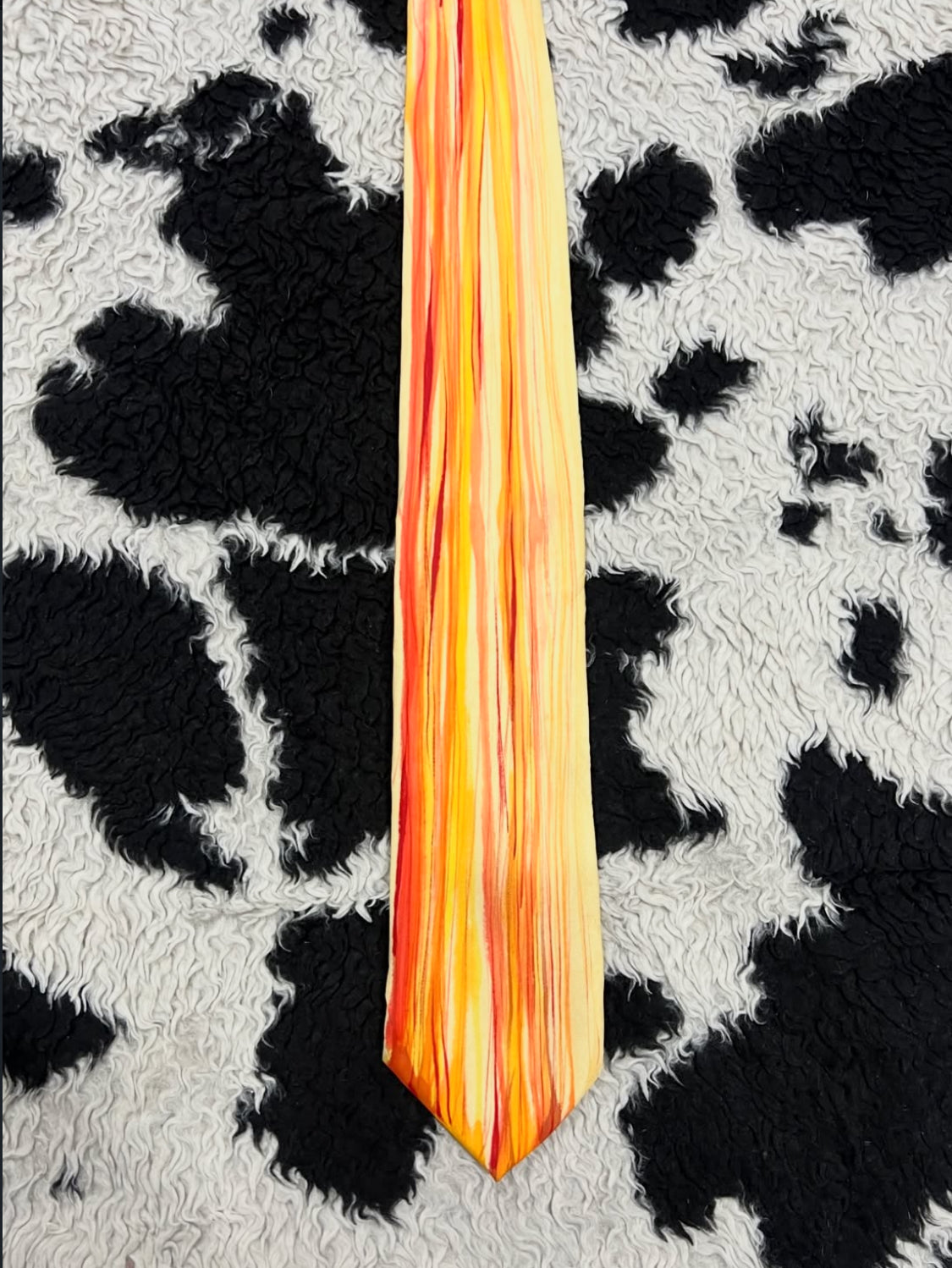 Orange Striped Tie