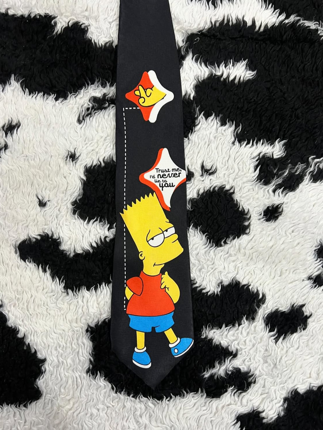 Vintage 1998 Bart Simpson "I'd Never Lie" Tie