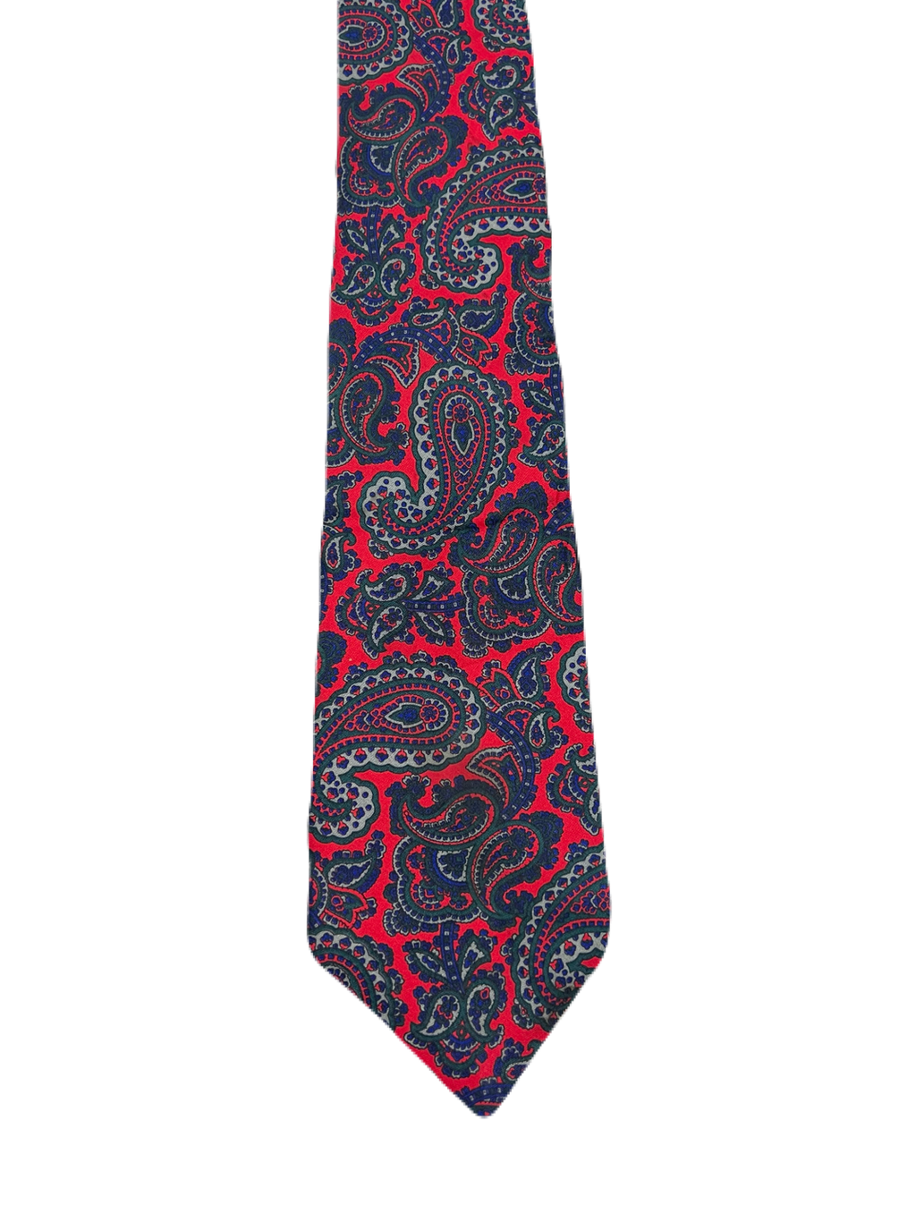 Balmoral Tie Rack Red & Blue Paisley Tie