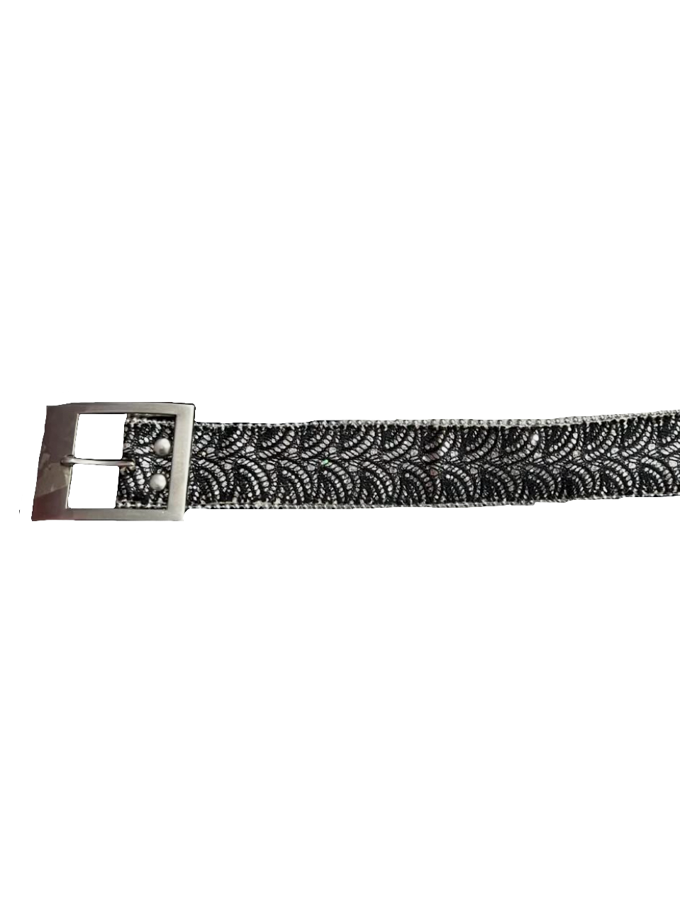 Black Laced Glitter Belt