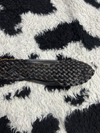 Black Braided Wide Belt