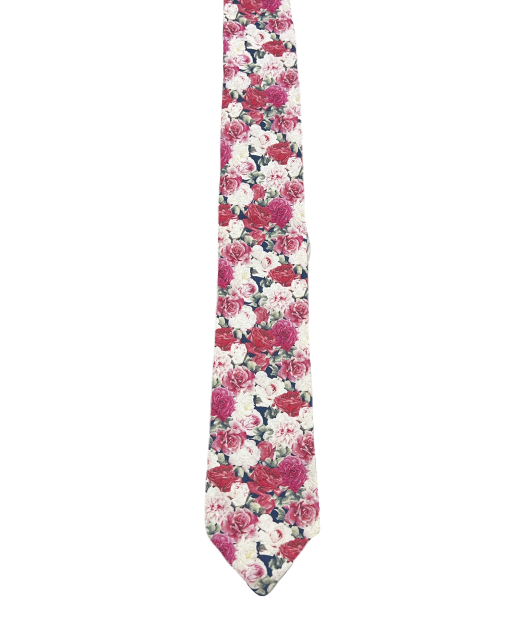 Narrow Pink Floral Tie