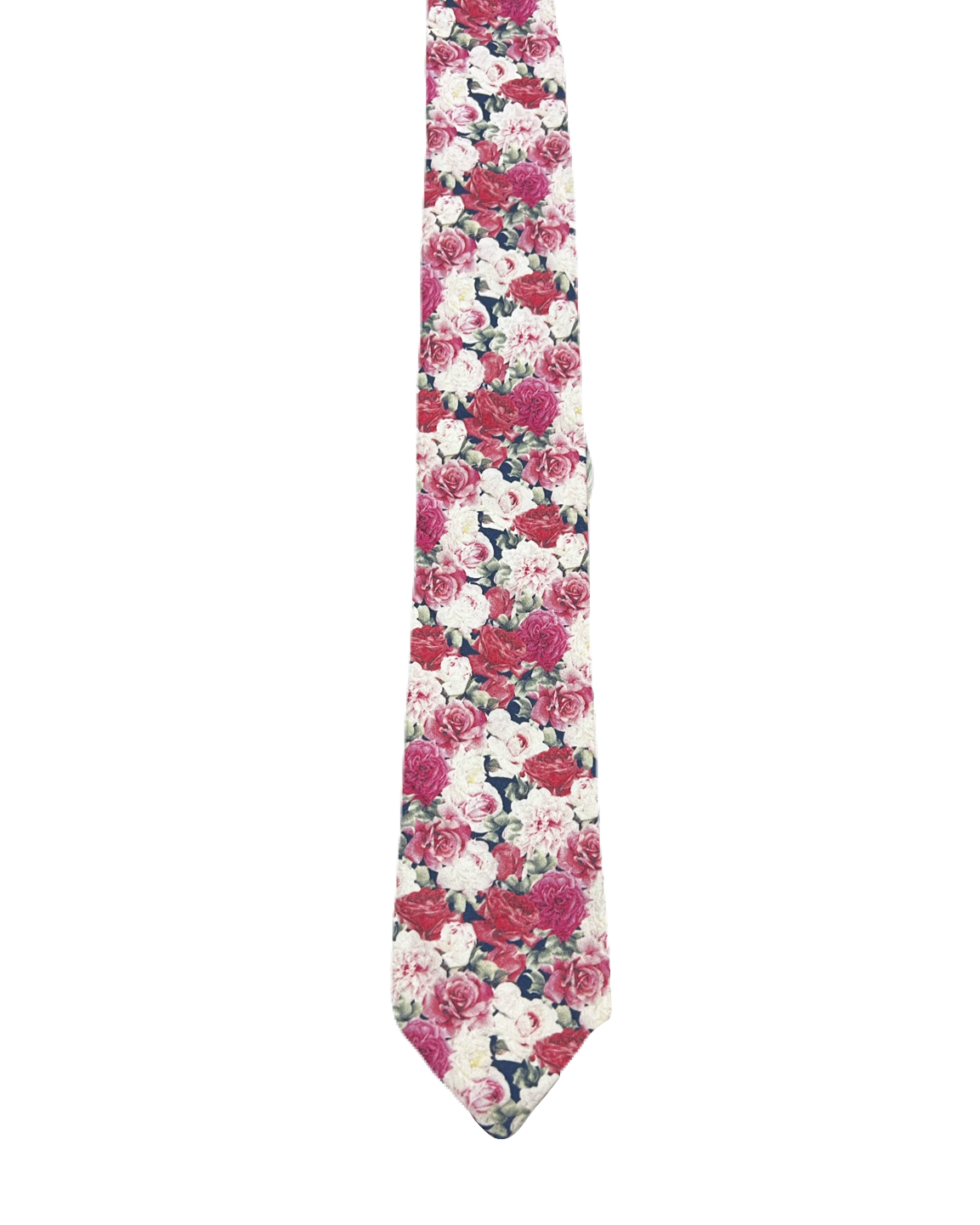 Narrow Pink Floral Tie