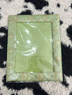 Green Floral Fabric Photo Frame (New)