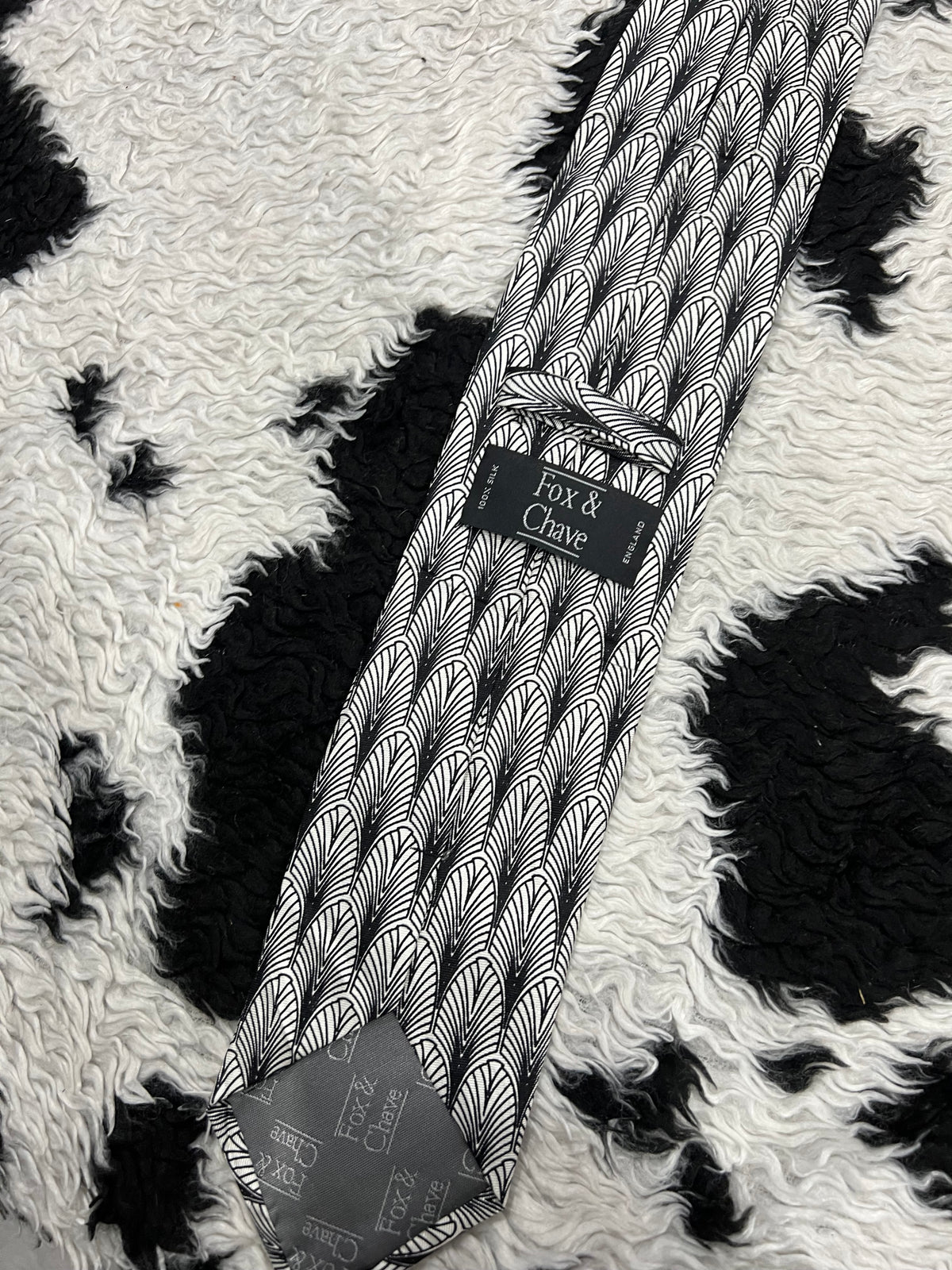 Fox & Chave Black and White Tie