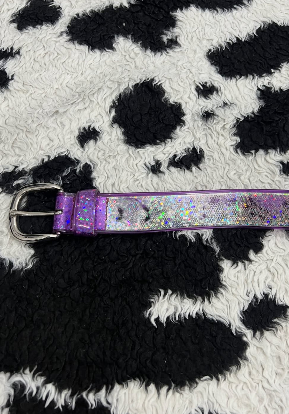 Purple & Silver Shiny Belt