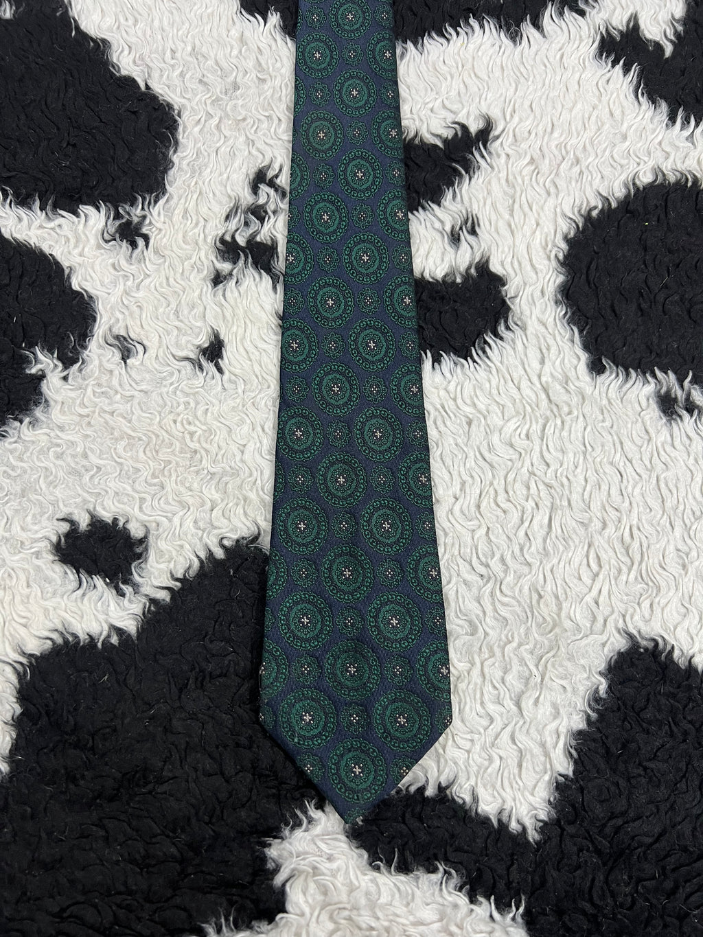 Hornes Green Narrow Embroidered Tie