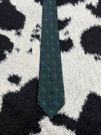 Hornes Green Narrow Embroidered Tie