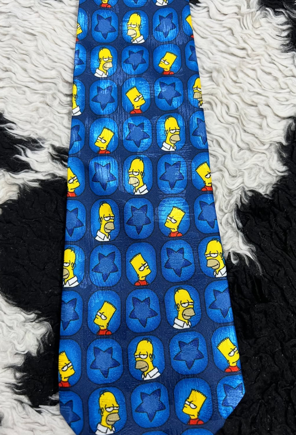 Vintage 1999 Homer & Bart Simpson Stars Tie