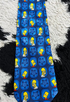 Vintage 1999 Homer & Bart Simpson Stars Tie