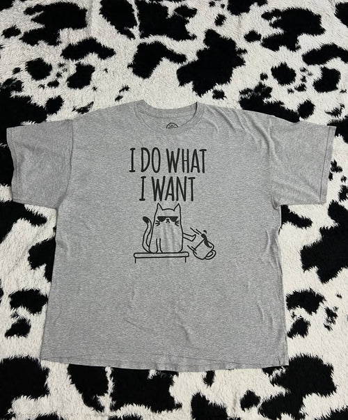 "I do what I want" Cat Tee (Extra Large)