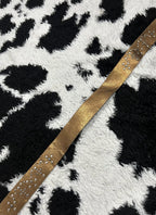 Golden Textured Studded Belt