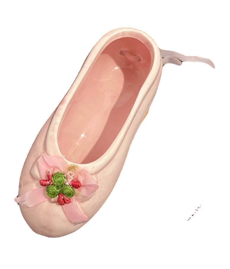 Ceramic Ballerina Ballet Shoe Hanging/Trinket