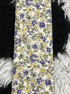 Narrow Purple & Yellow Flowers Ties